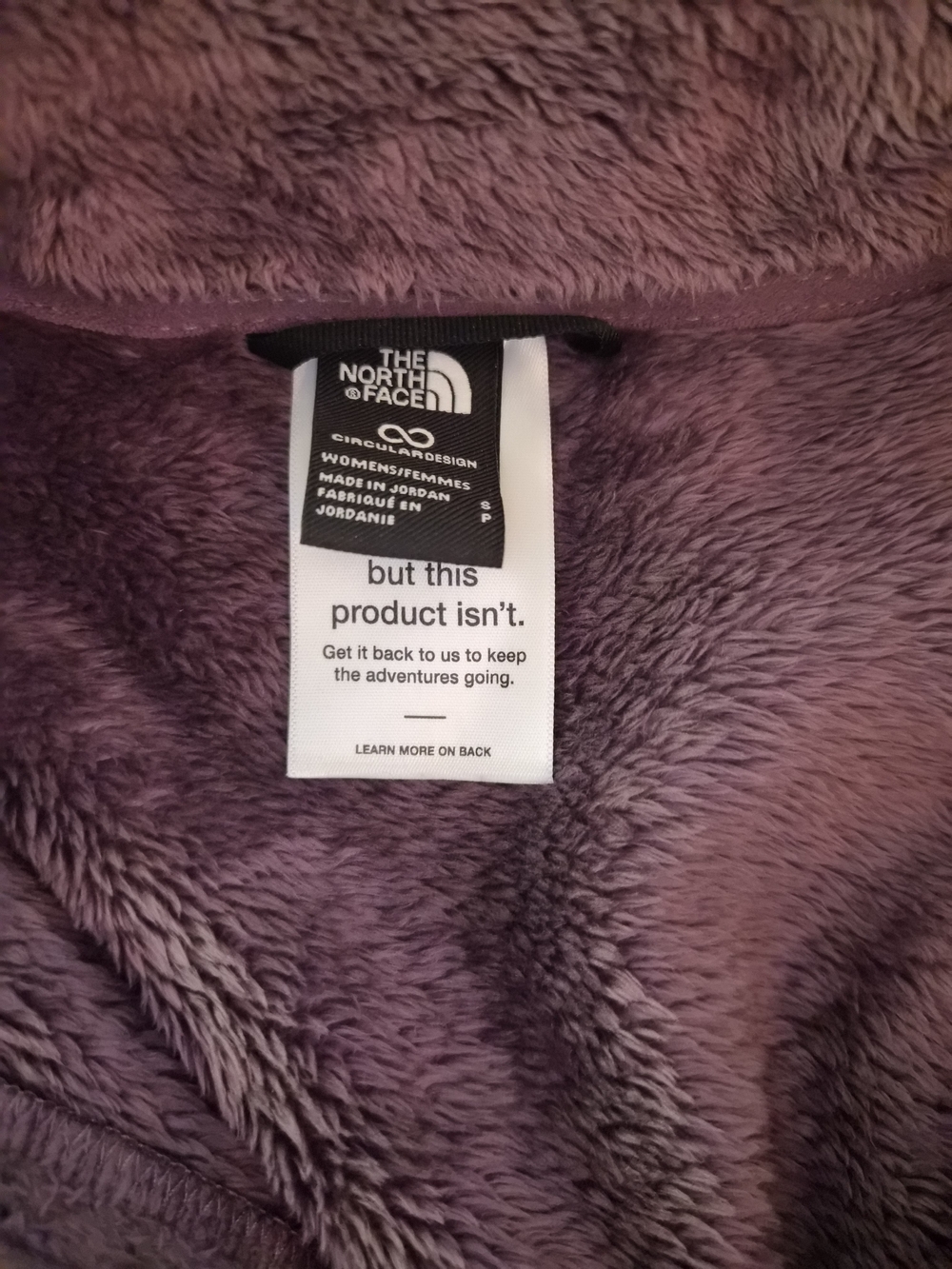 The North Face Purple Fuzzy Full-Zip Jacket - Picture 2 of 3